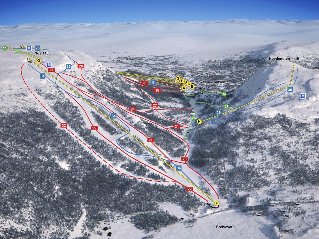 Hotel Hovden Hoyfjellsenter Exteriér fotografie